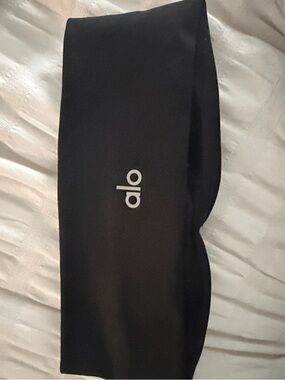 ALO Yoga Black Logo Wide Headband